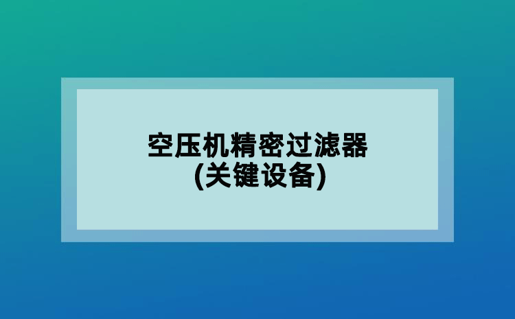 空壓機(jī)精密過濾器(關(guān)鍵設(shè)備)
